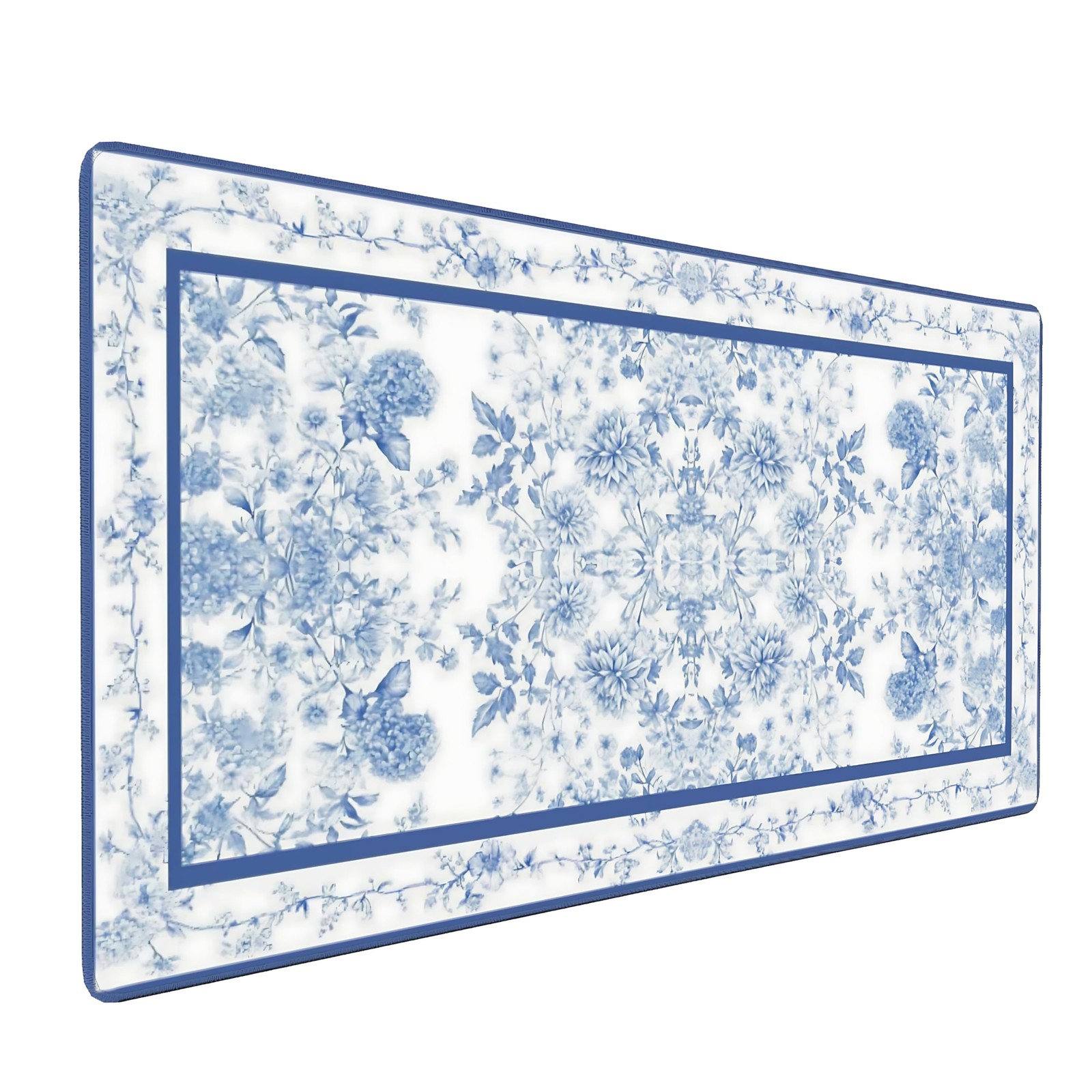 OUNNTC Gaming Mouse Pad Desk Mat White Blue 35.4" x 15.7"