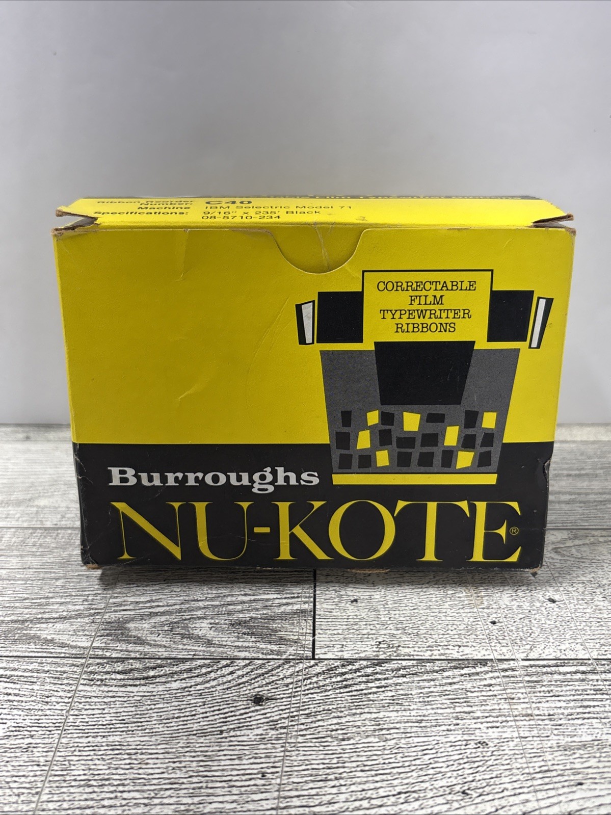 Burroughs Nu-Kote Correctable Film Typewriter Ribbon Black Model 71 READ
