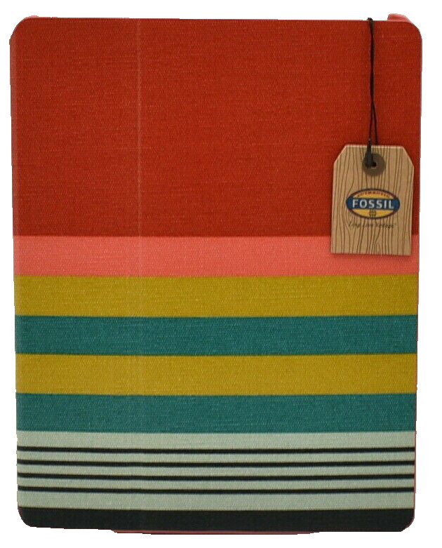 Fossil Keyper iPad Tablet Case Sleeve Hard Cover Multi Stripe New