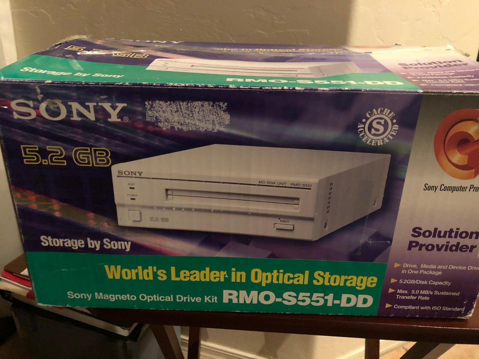 Boxed SONY RMO-S55DD1 Ext. 5.2 GB Drive w/ Software and Qty 1 EDM-4100B RW Media