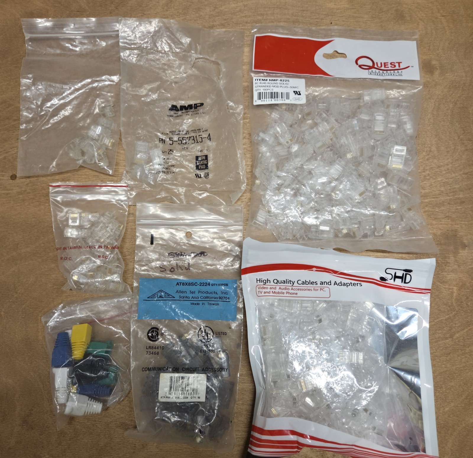 200 pcs, RJ 45 Cat 6 Connectors plus 