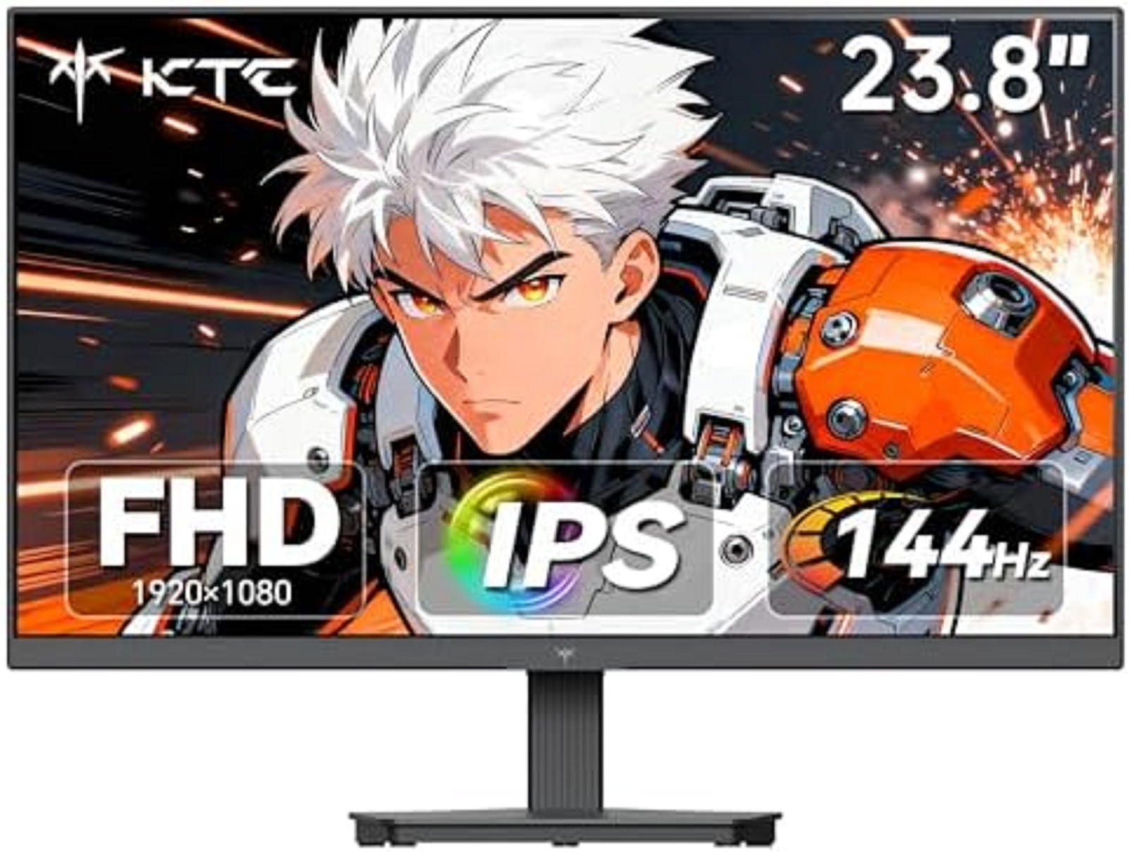 24" FHD 144Hz Gaming Monitor, IPS, Adaptive Sync, Eye Care, HDMI, DP, Black