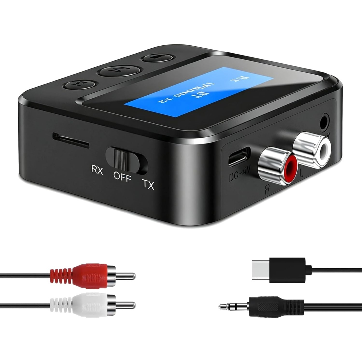Versatile Bluetooth Transmitter/Receiver for Home Theater & Car - LED Interface