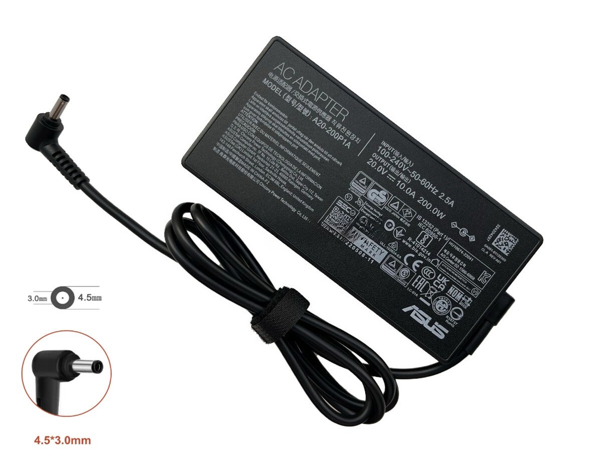 20V 10A 200W AC Adapter Charger For Asus Q543B-U94060 Q543B A20-200P1A 4.5*3.0MM