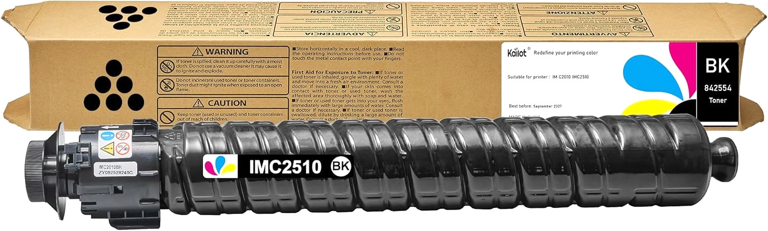 High-Yield Black Toner Cartridge for Ricoh IM C2010, C2010A, C2510, C2510H