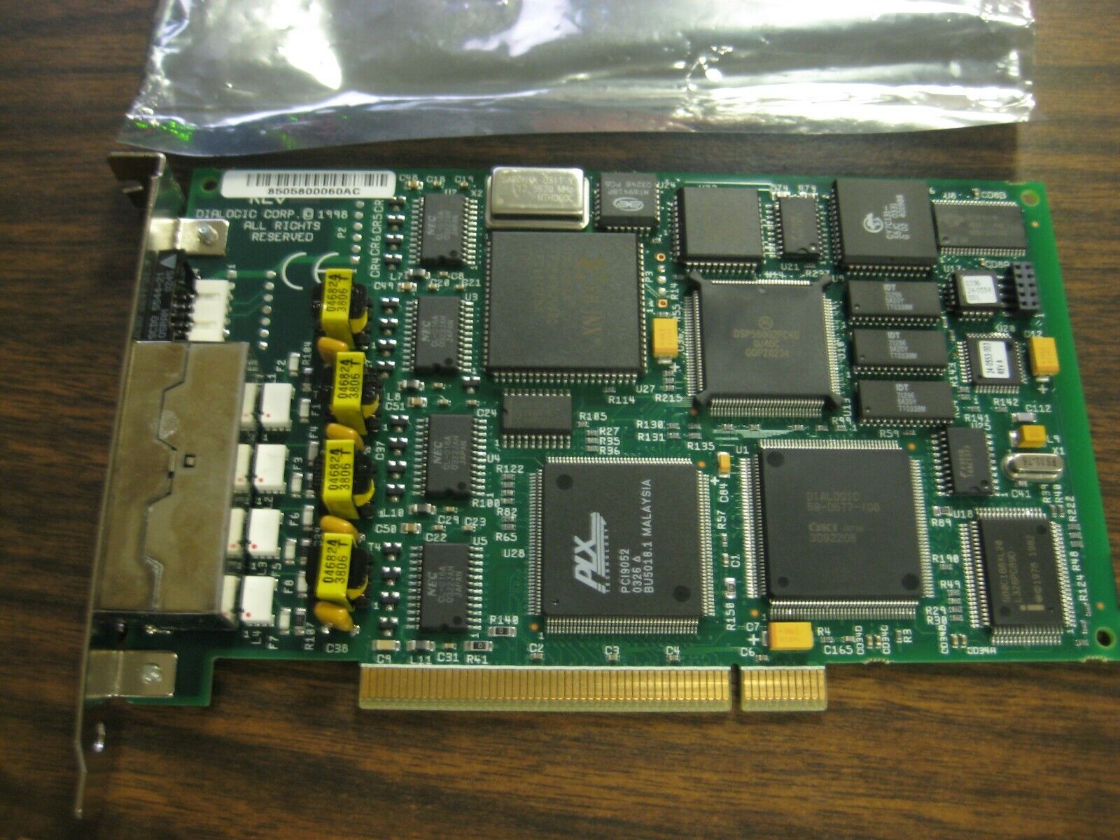 Intel Dialogic 04-2417-001 D/42-NE2- PCI 4-Port PCB Board