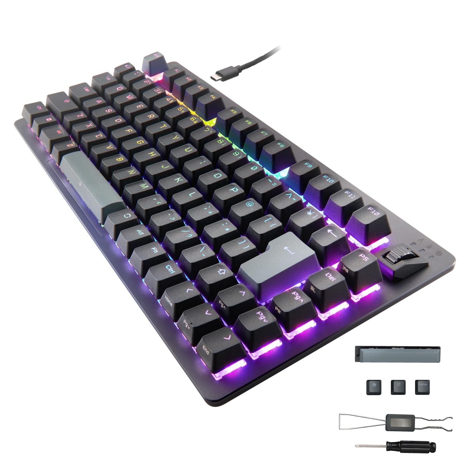 ELECOM Gaming Keyboard V custom VK720A with Rapid Triggers, Black