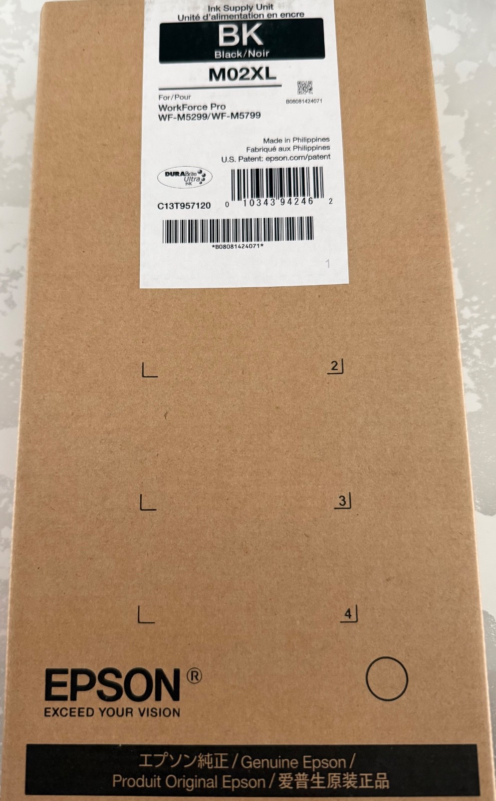 Epson DURABrite Ultra M02XL120 Ink Pack - High-Capacity Black