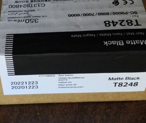 12-2022 Genuine Epson T8248 Matte Black Ink 350ml For SC-P9000/8000/7000/6000