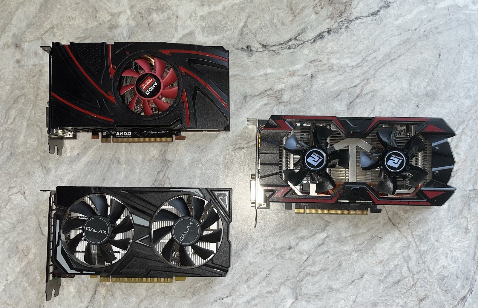 Graphics Card Mixed Lot AMD RADEON R9270 PowerColor R9380 GALAX GeForce GTX 1650