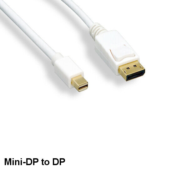 15' Mini DisplayPort to DisplayPort Cable Male/Male 32AWG GoldPlated HD 4K DP1.1