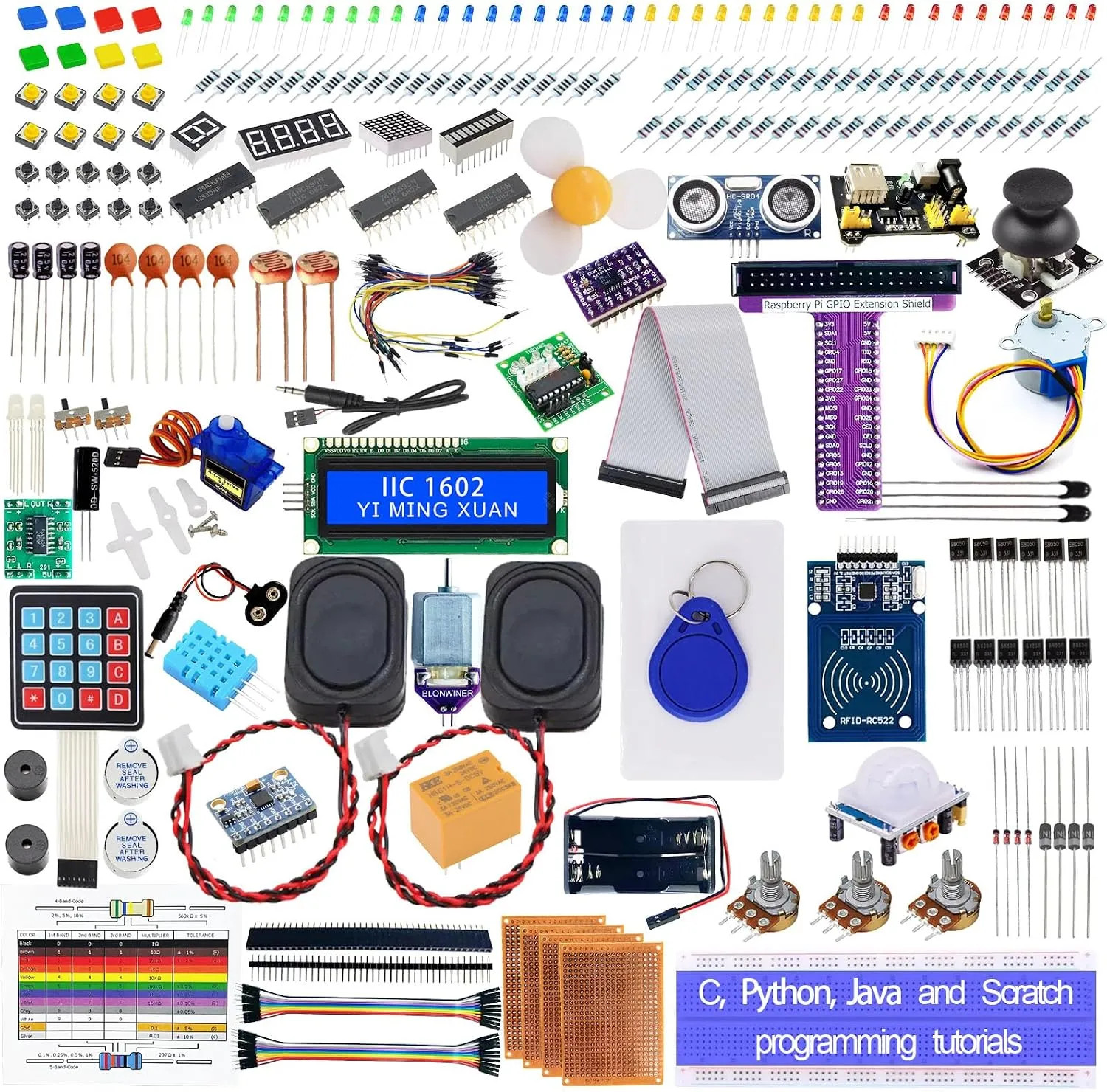 Electronics Starter Kit For Raspberry Pi 5 4 3 B Plus Zero 297 Items 124 Proj...
