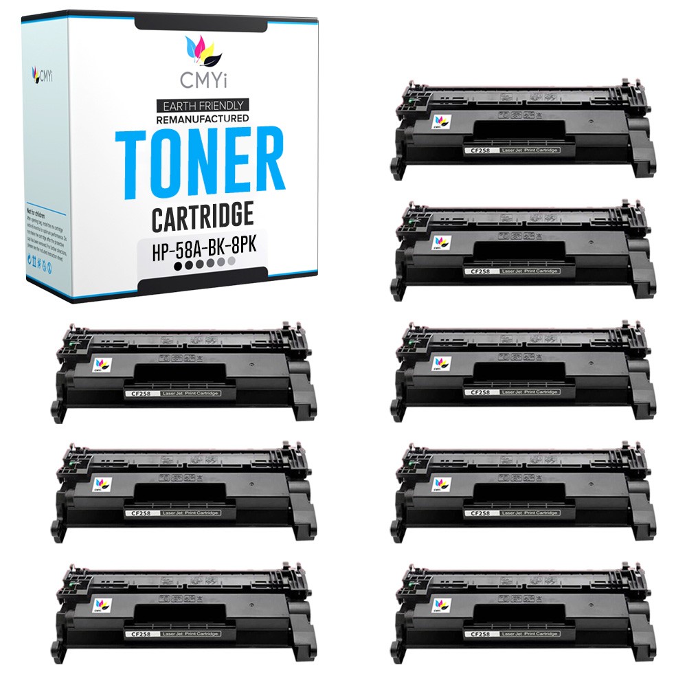 CMYi 8PK Replacement 58A Cartridges for HP LaserJet Pro MFP M428fdw M428m M428dw