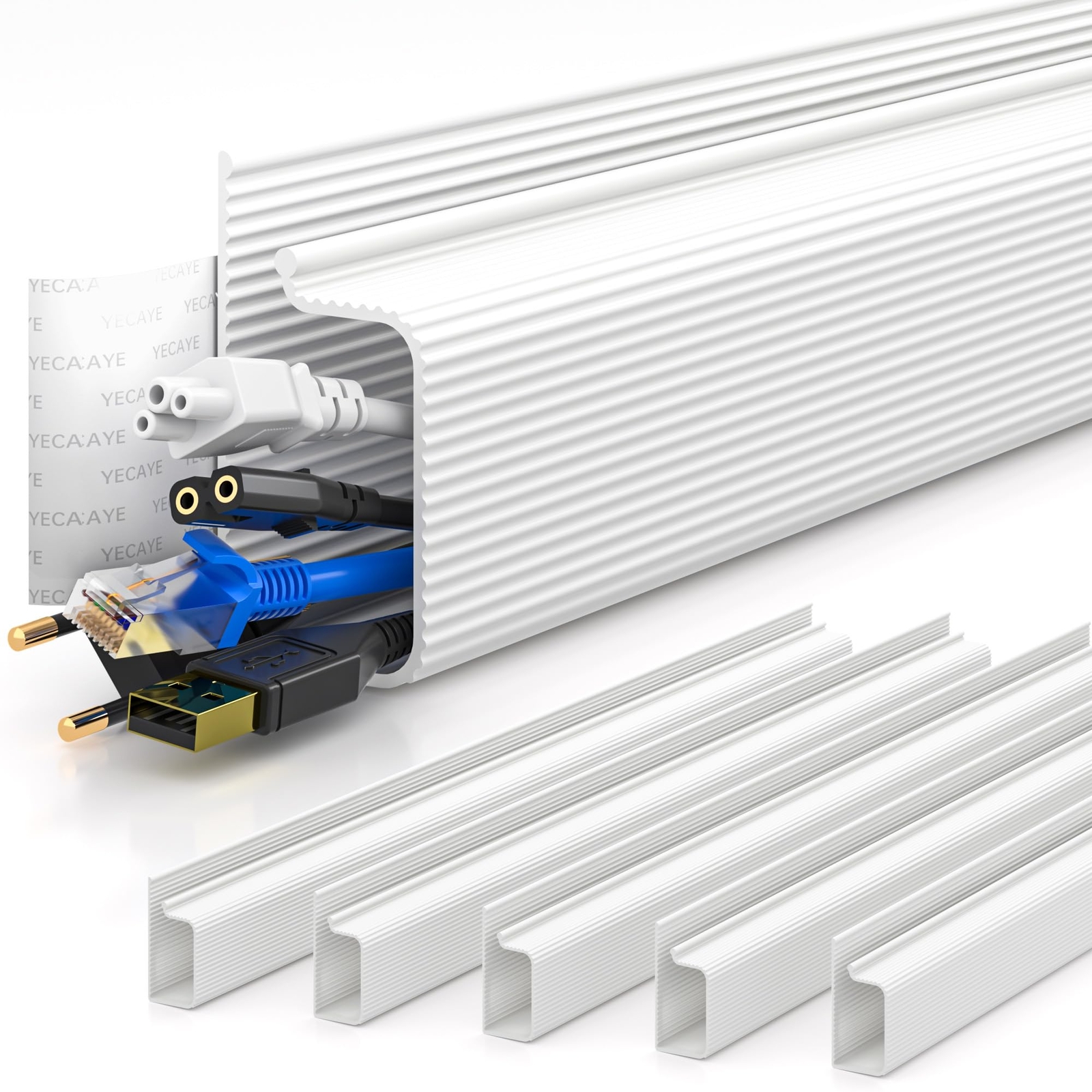 6x15.7 In Cable Management Under Deskeasy Install Selfadhesive Cable Organizerca