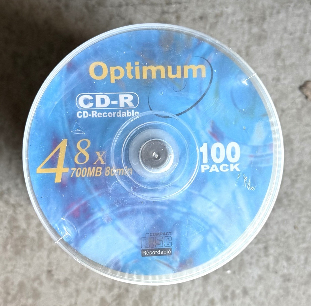Optimum CD-R / CD-Recordable 48x 700MB 80min 100 pk Brand New