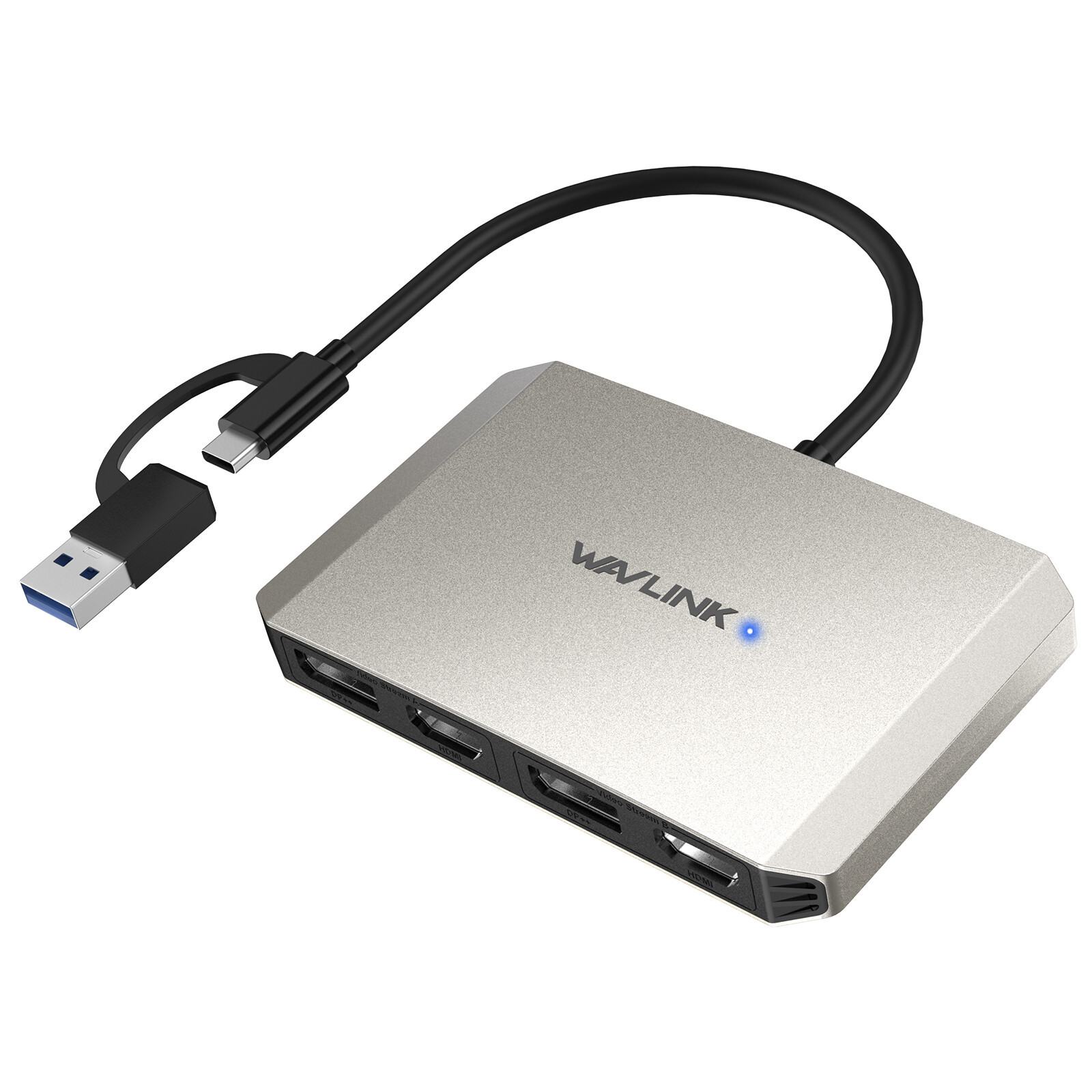 WAVLINK DisplayLink USB C HUB Multi 4K@60Hz Display USB C to DisplayPort HDMI
