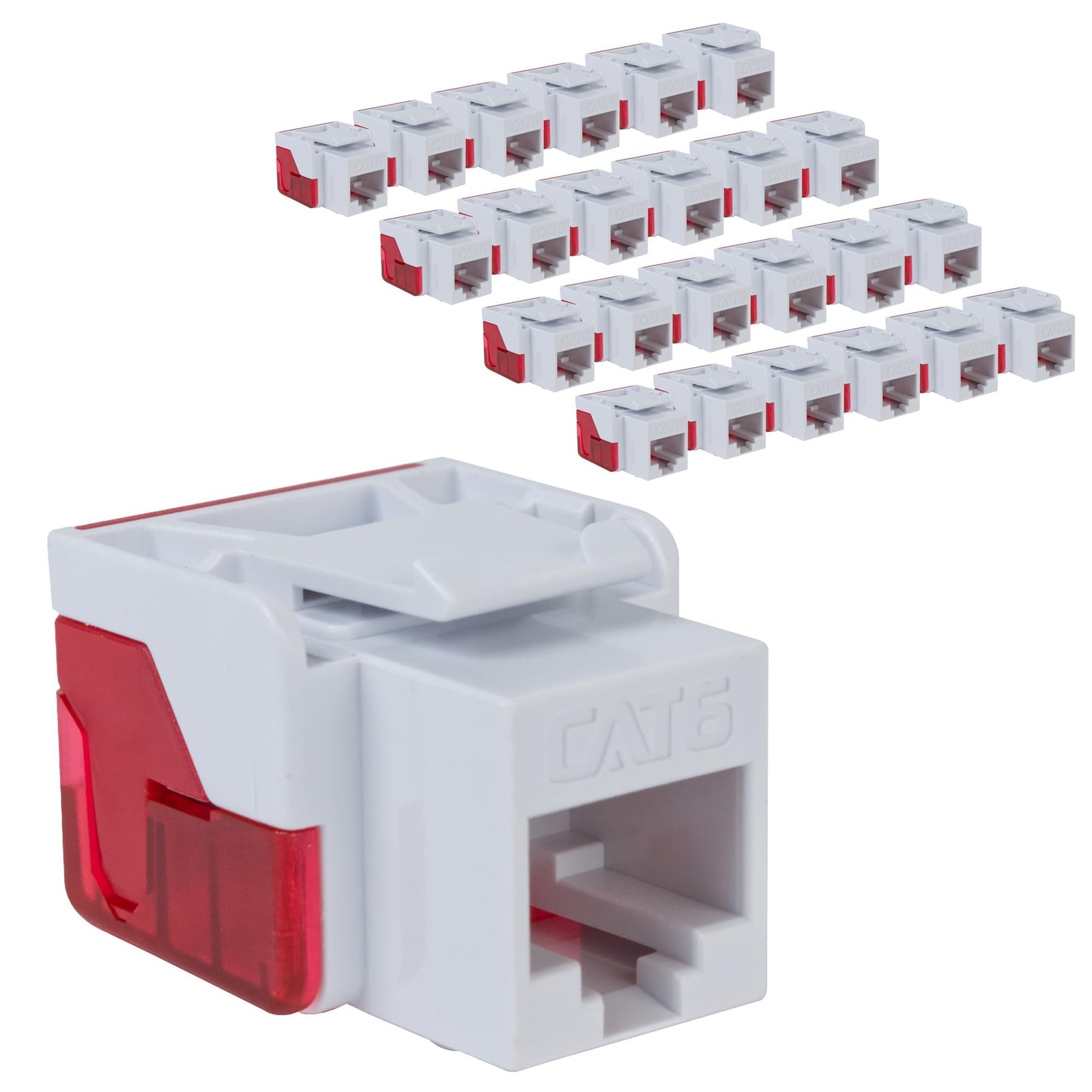 Icc Cat6 Keystone Jack Pack Of 25 Poe Rated For High Power Devices