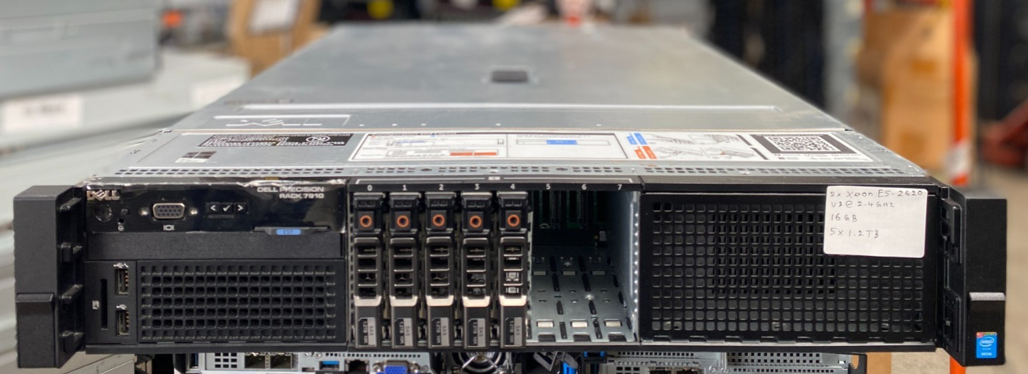 DELL Precision Rack 7910 2x Xeon E5-2620 V3 @2.4Ghz 16Gb Ram 5x 1.2TB HDD