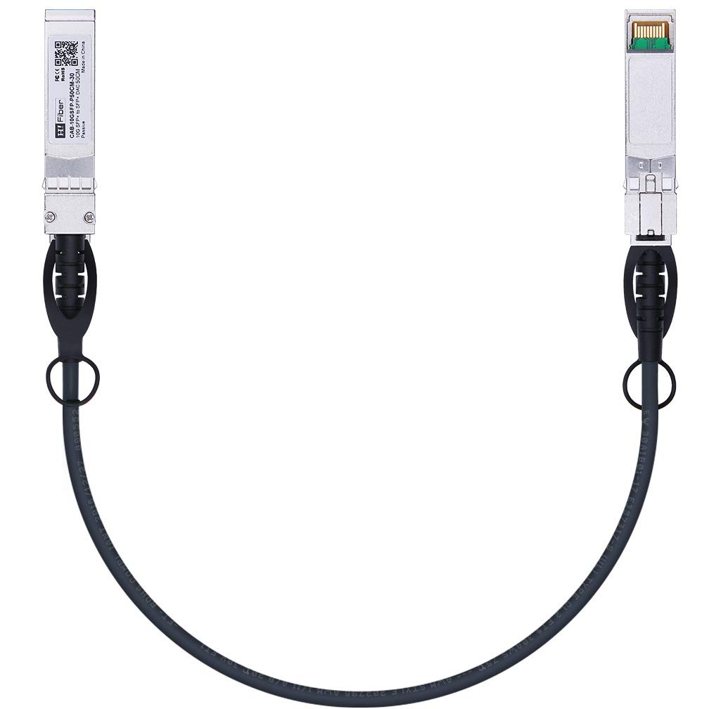 HFiber SFP+ Cable, 10G SFP+ DAC, 0.5M1.64ft, Passive Direct Attach Copper Twi...