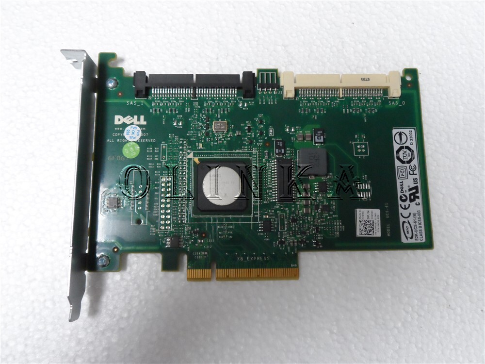 DELL POWEREDGE R210 SERVER 6/iR RAID PCI ADAPTER SAS SATA CONTROLLER JW063 YK838