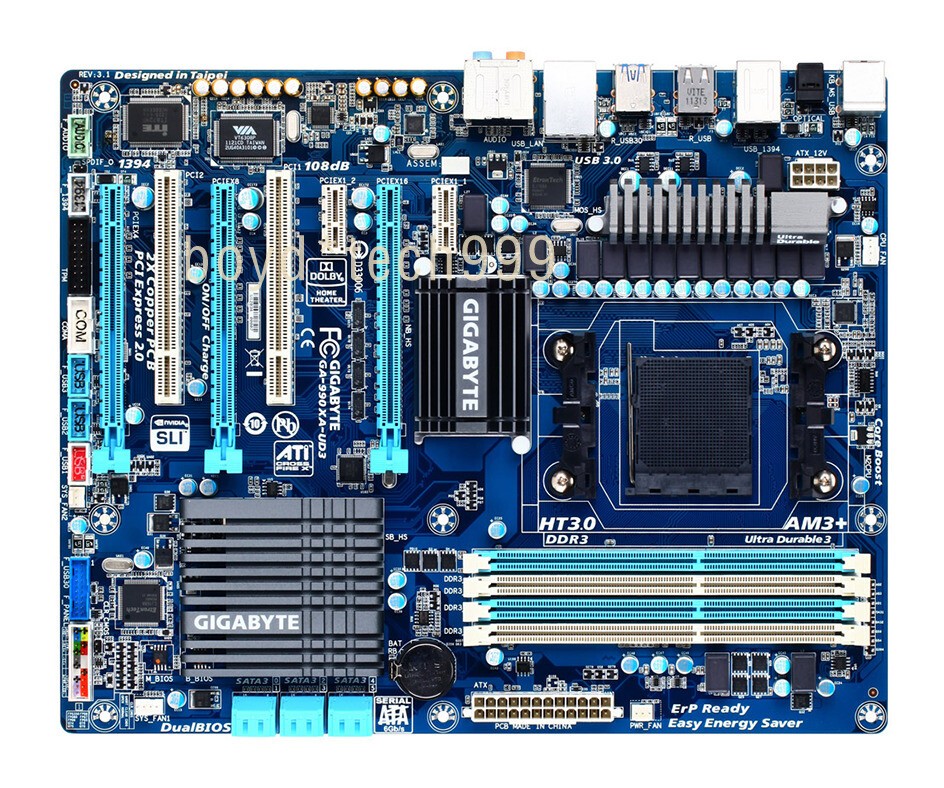 Gigabyte GA-990XA-UD3 Socket AM3+ AMD 990X DDR3 DIMM USB3.0 Motherboard ATX