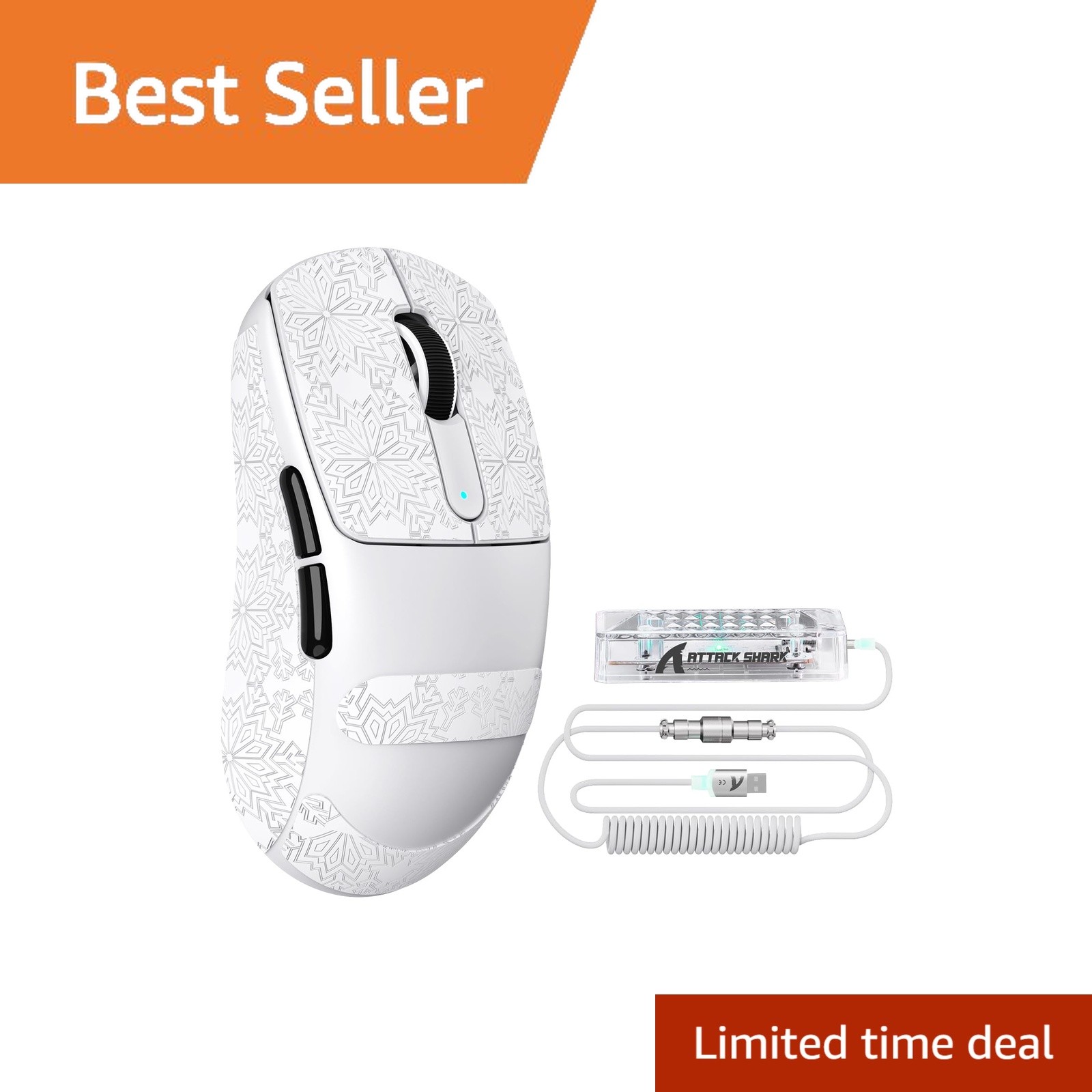 ATTACK SHARK V5 White Mouse Sticker Cable