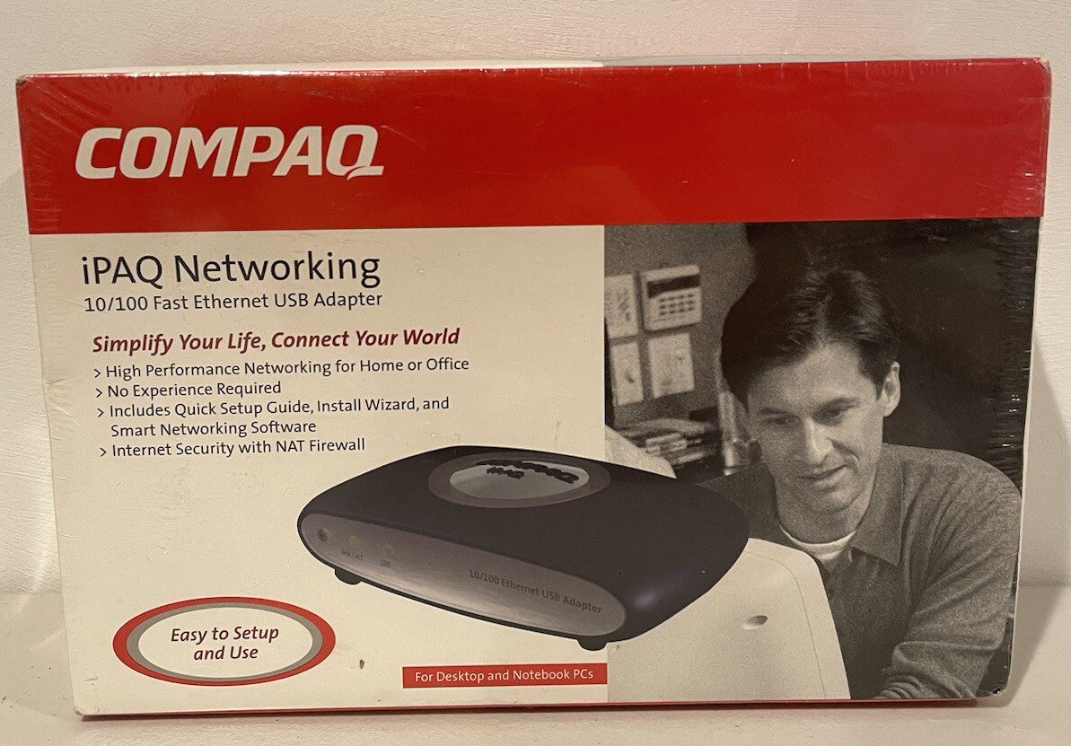 Compaq iPAQ 10/100 Fast Ethernet USB Adapter Factory Sealed New