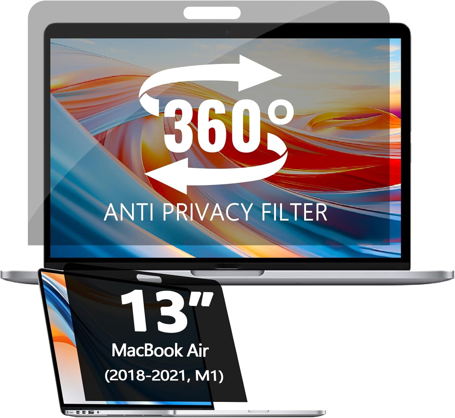 360° Privacy Screen Protector Compatible for Macbook Pro 13 Inch (2016-2022,M1,