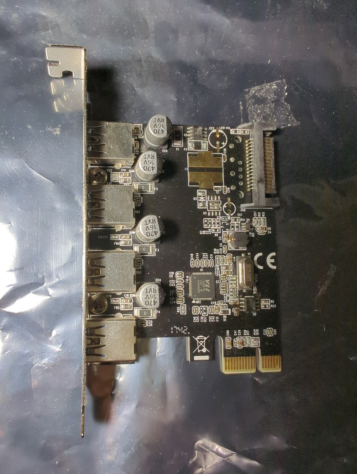 Delock 89297 USB 3.2 4 Port PCI-e 2.0 x1 Card, SATA Power, Full-length PCIe