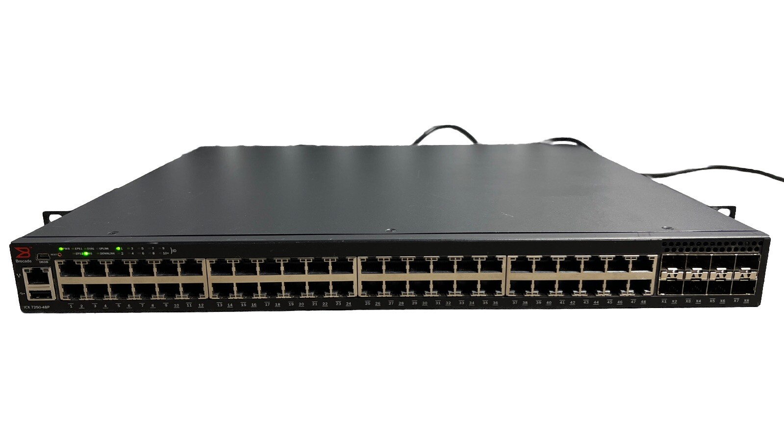 Brocade ICX7250-48P-2X10G 48-Port PoE+ Switch PN: 80-1008716-09