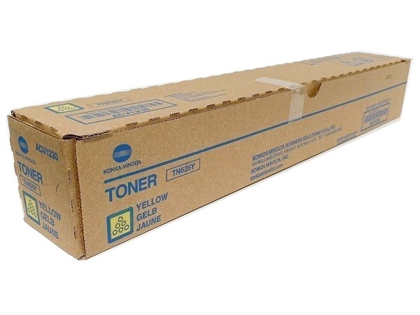 Genuine Konica Minolta TN627Y (ACVV230) Yellow Toner - Factory Sealed