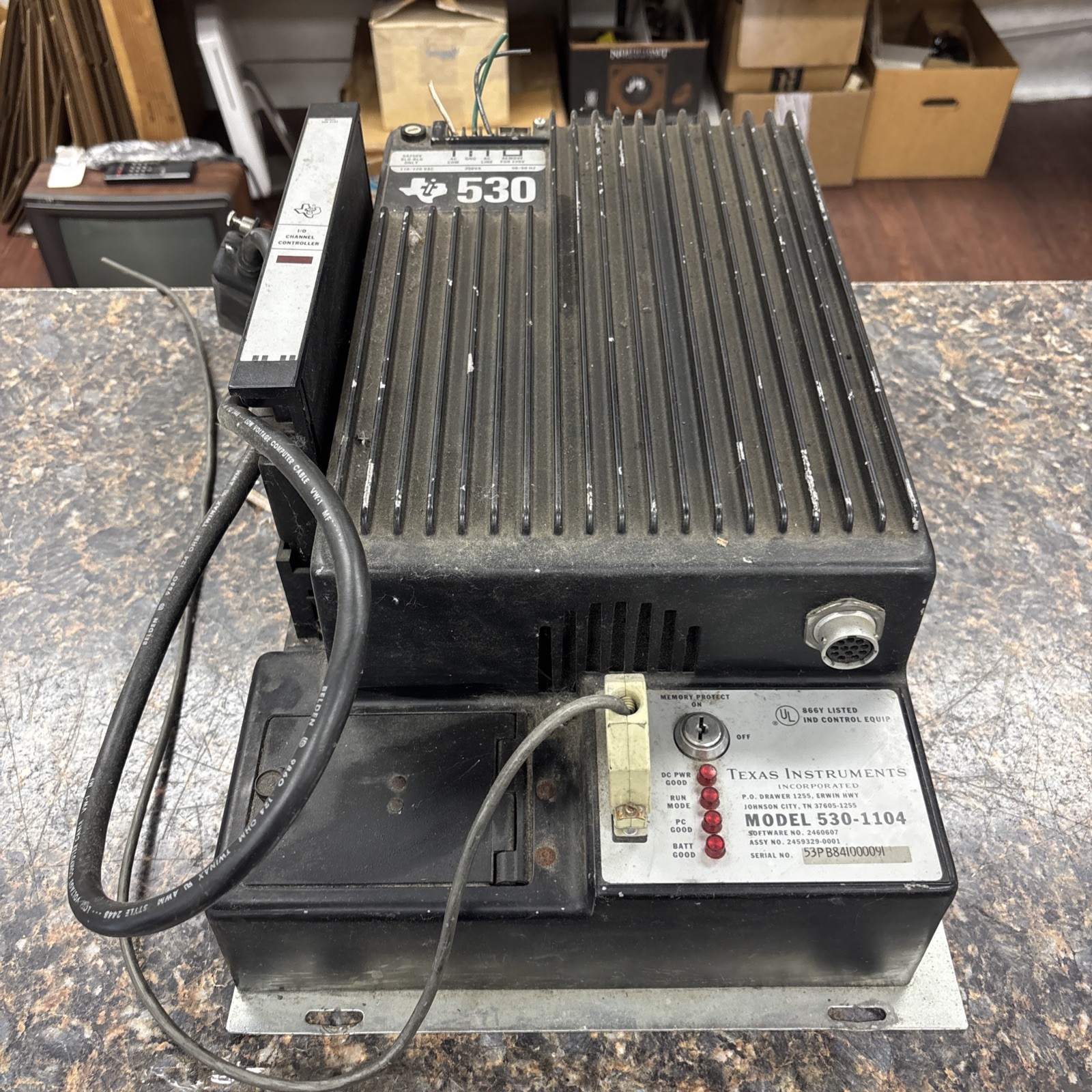 Vintage Texas Instruments 530-1104 PLC Controller With I /O Channel Controller