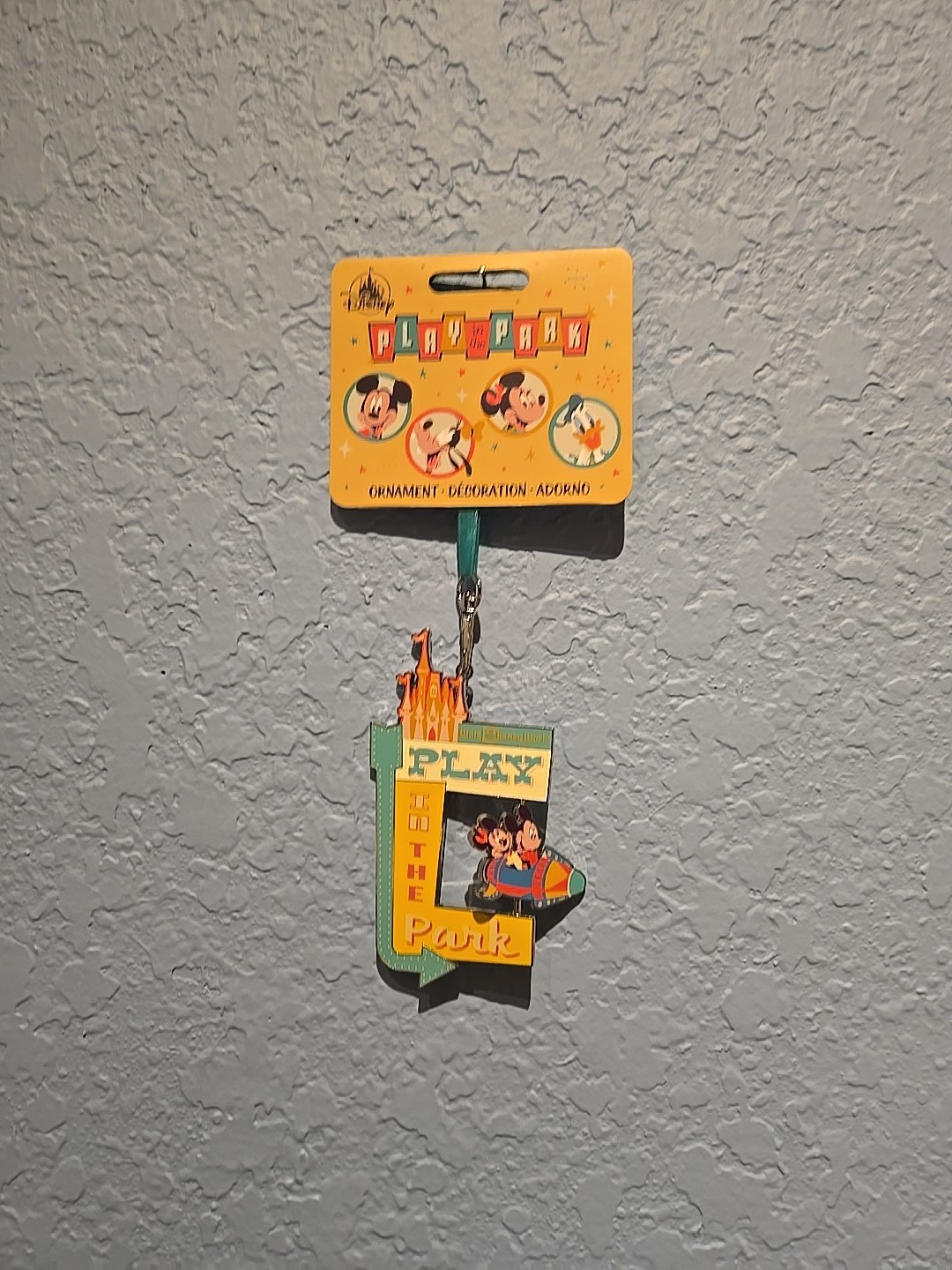 - Disney play In The Park Mickey & Minnie Spinner Christmas Ornament space moun