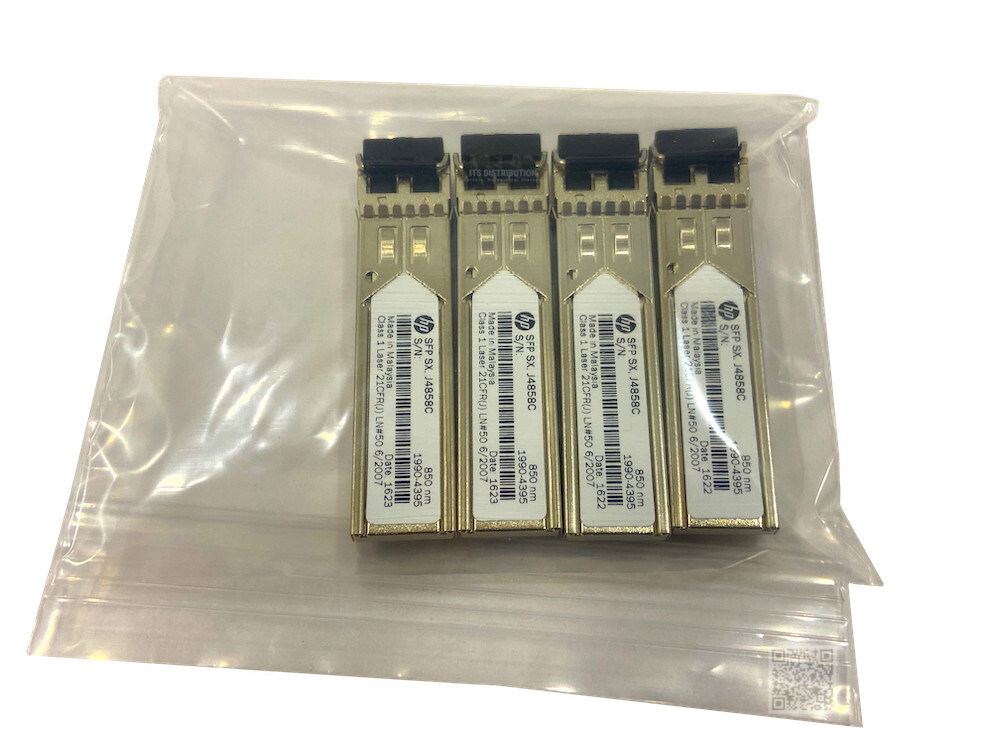 J4858C I LOT OF 4 Genuine HP Mini-GBIC Transceivers 1x 1000Base-SX SFP 1990-4395