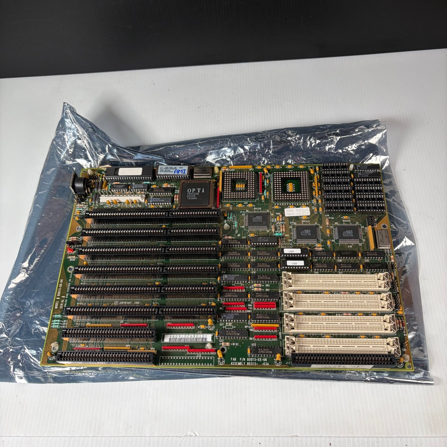 C.C.I. 80015-00-04 AT Motherboard for Vintage Computers 486 BIOS ISA Slots