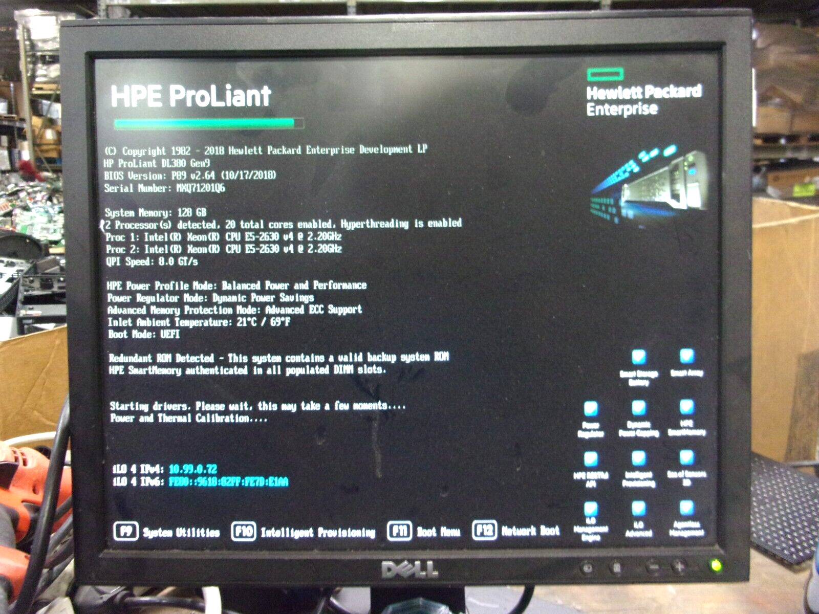 HP ProLiant DL380 G9 DUAL Xeon E5-2630 V4 @ 2.20GHz 128GB DDR4 RAM NO HDD.