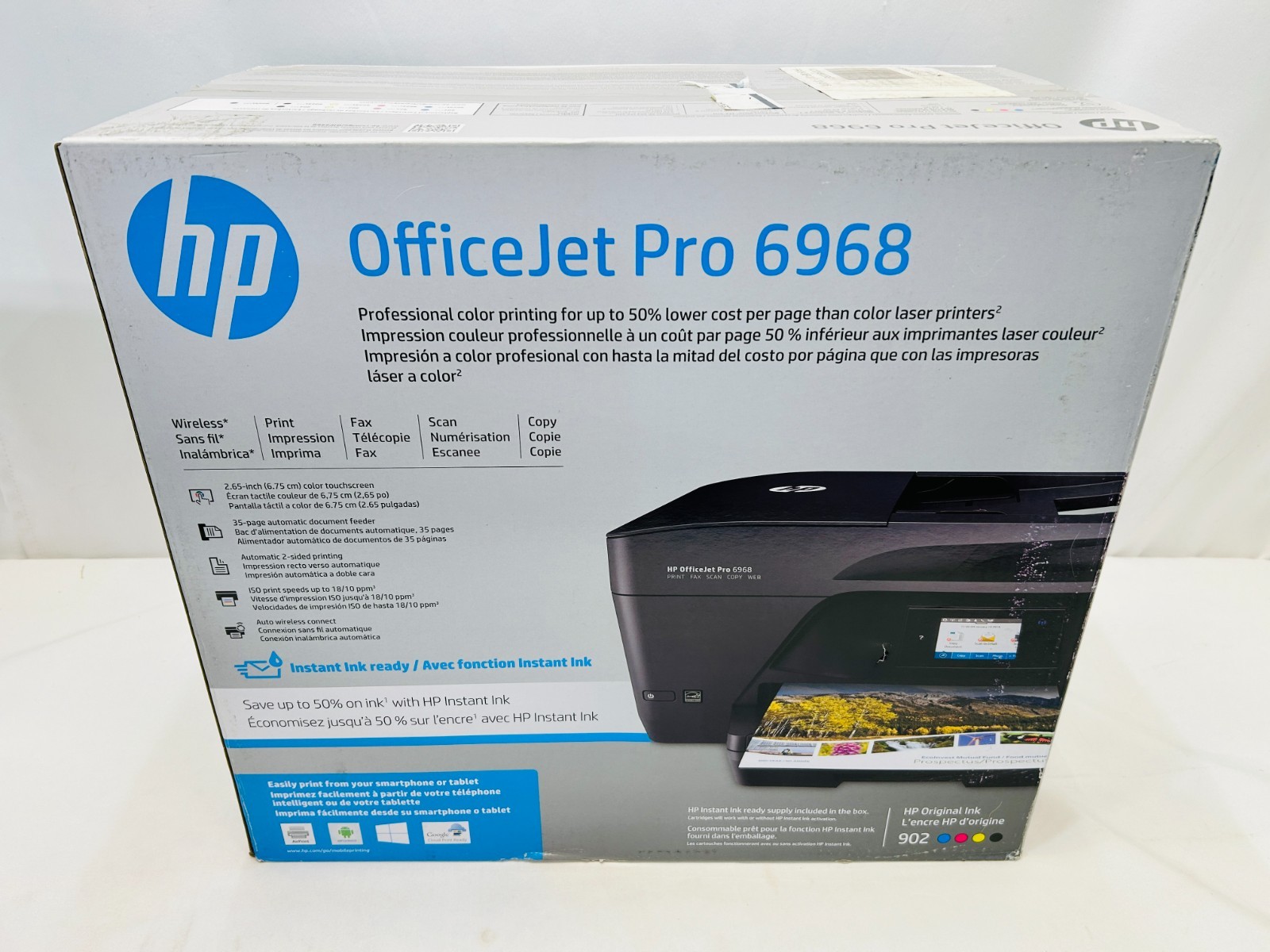 BRAND NEW HP OfficeJet Pro 6968 All-in-One wireless Printer - Ships Next Day 902