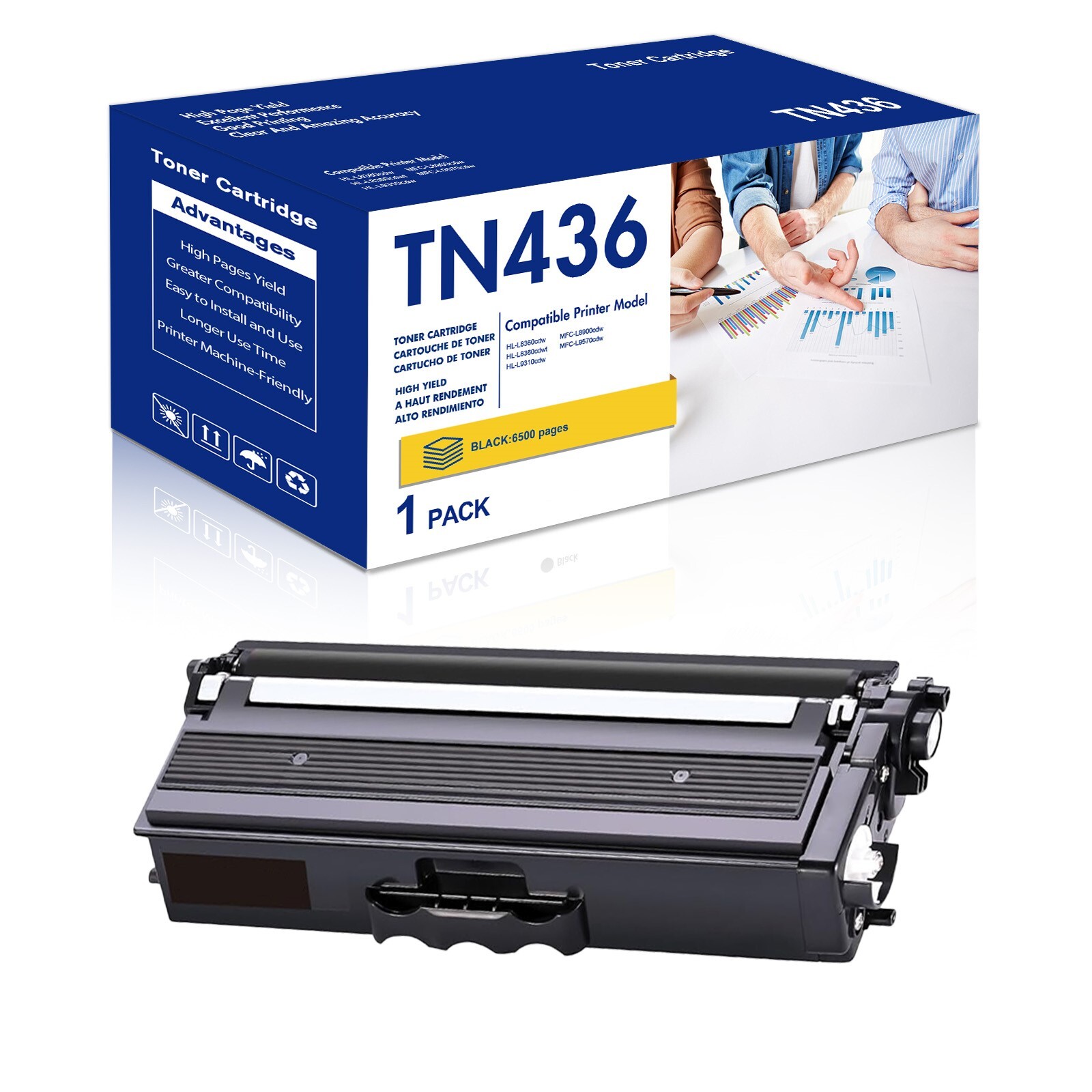 TN436 Toner Compatible With Brother TN433 HL-L8360CDWT MFC-L8900CDW Lot