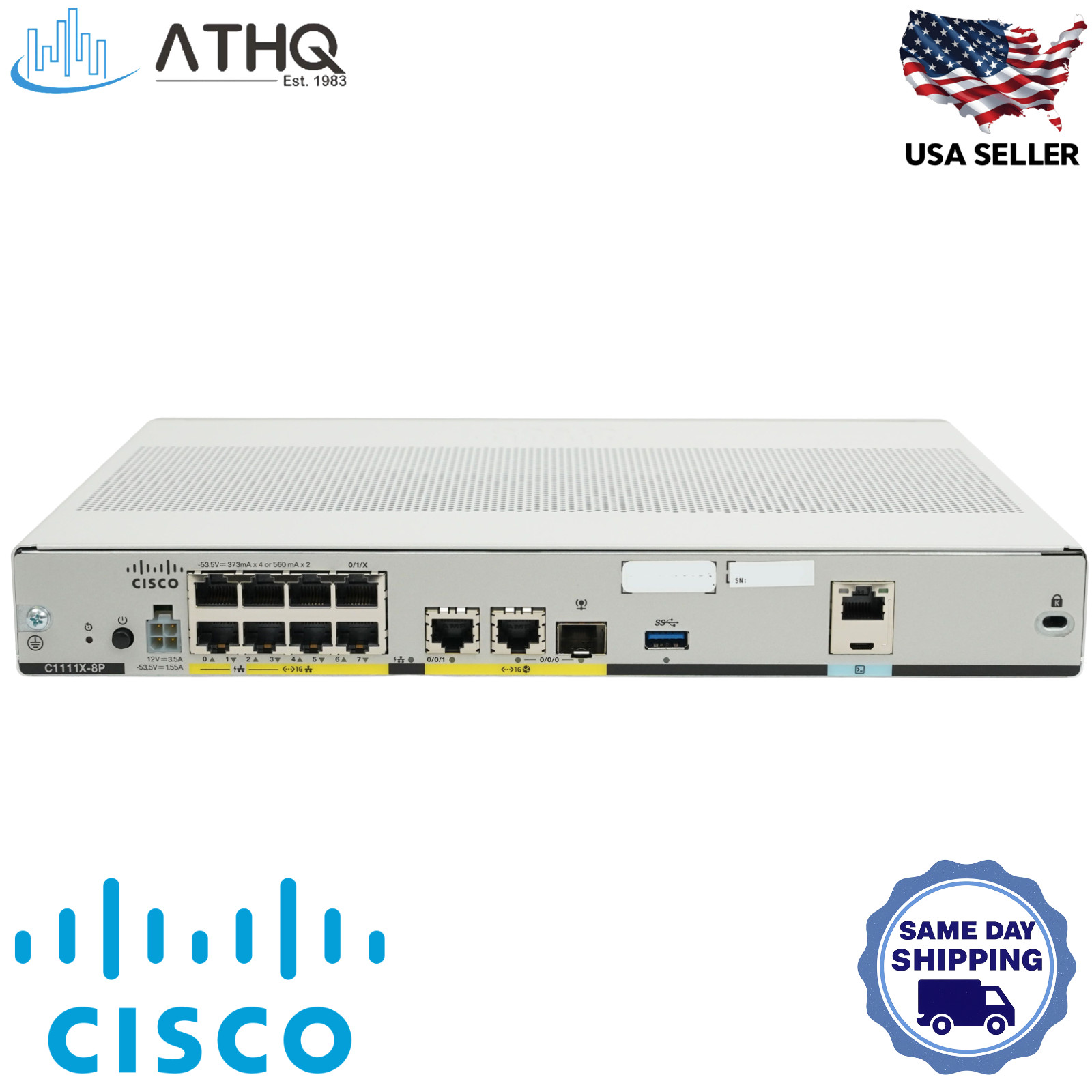 Cisco C1111-8P 8-Port Gigabit LAN Ethernet Router Dual GE WAN PoE-Capable