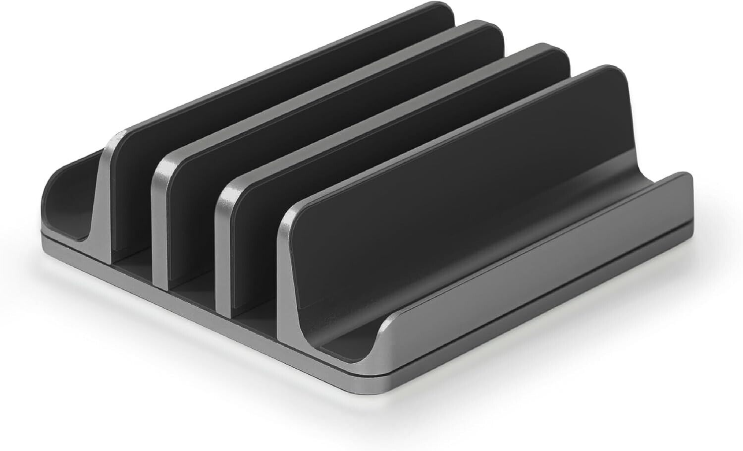 Elestoria Adjustable Multiple Laptop Vertical Stand Holds 5 Devices - Black