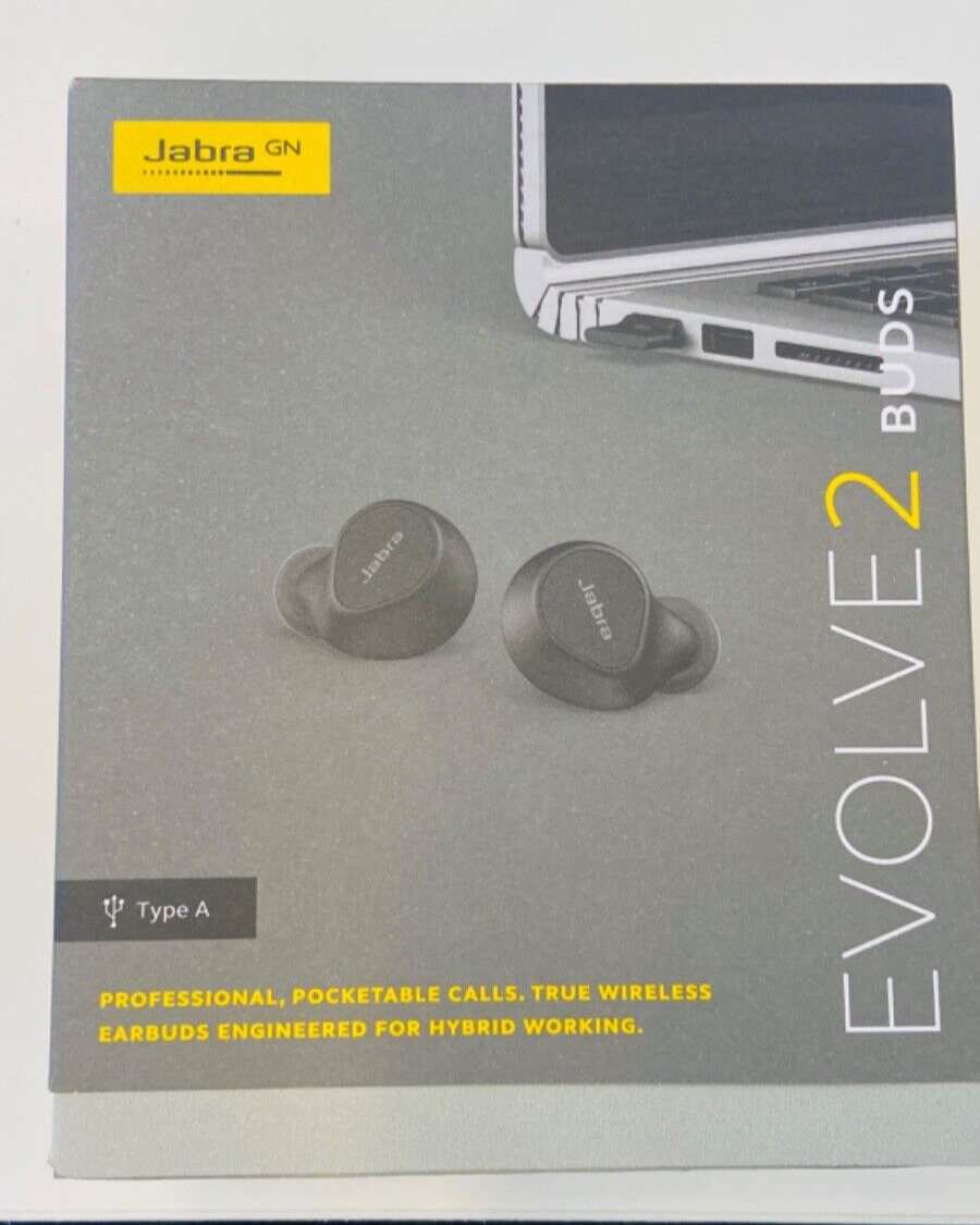 Brand New, Unopened Jabra Evolve2 In Ear Bluetooth Earbuds - (UC Black USB-A)