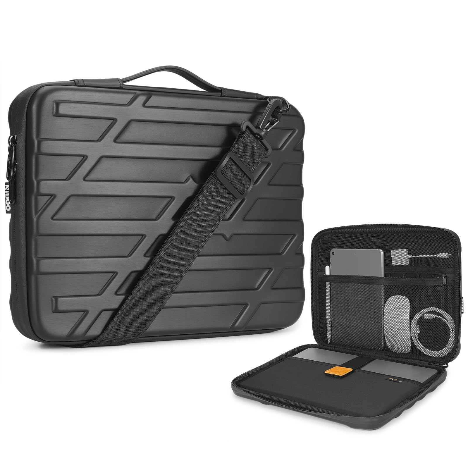 16 inch Laptop Sleeve Carrying Case Computer Bag Shockproof Hardshell Handle ...