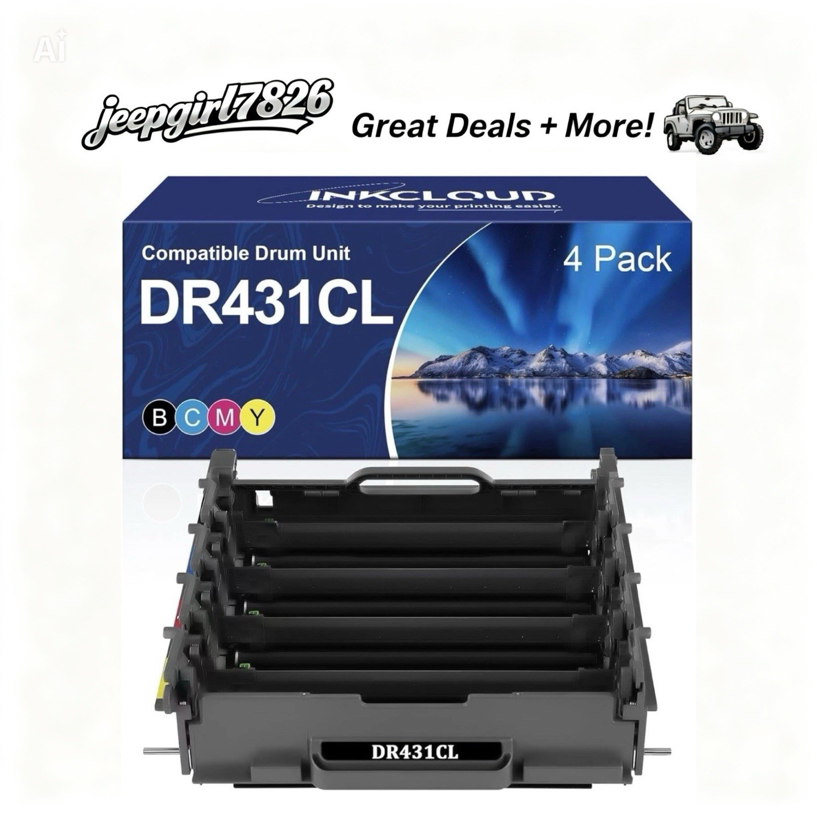 DR431CL Brother 4 Pack Drum BCMY Compatible Replacement Unit