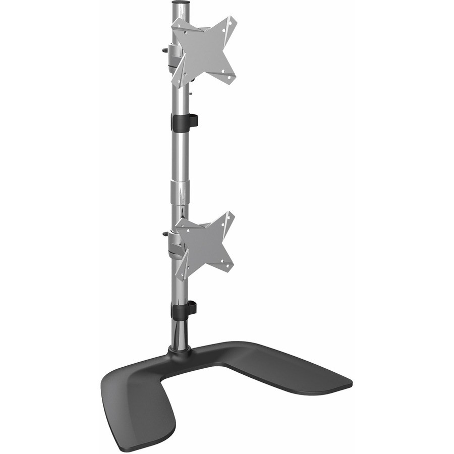 StarTech Vertical Dual Monitor Stand, Free Standing Height Adjustable Stacked