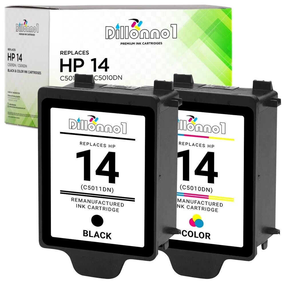 2PK for HP 14 C5011D C5010D 1-Black & 1-Color Copier 610 7110 7130 7140