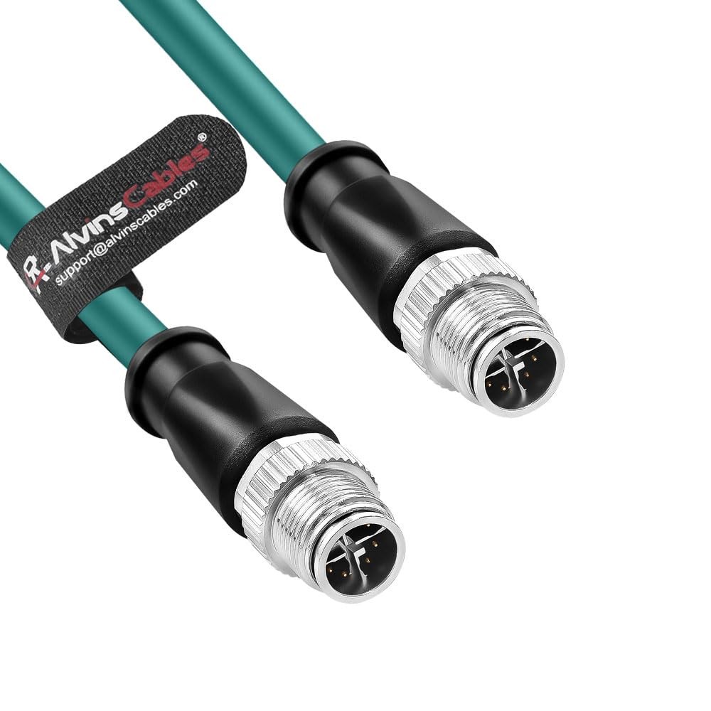 M12 X-Code 8 Pin Male Ethernet Cable Cat6a for Cognex Basler Industrial Came 30m
