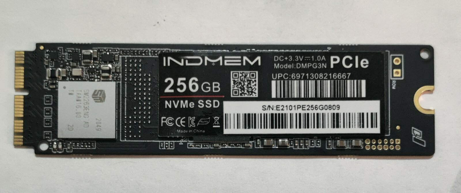 256GB INDMEM SSD NVMe PCIe 3D TLC NAND Flash Solid State Drive, MacBook.From usa