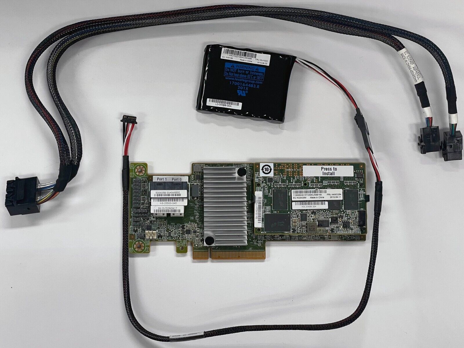 IBM ServeRAID M5120 RAID 12GB/s 8-port 46C9111 2GB Cache battery SAS cable 00FK8