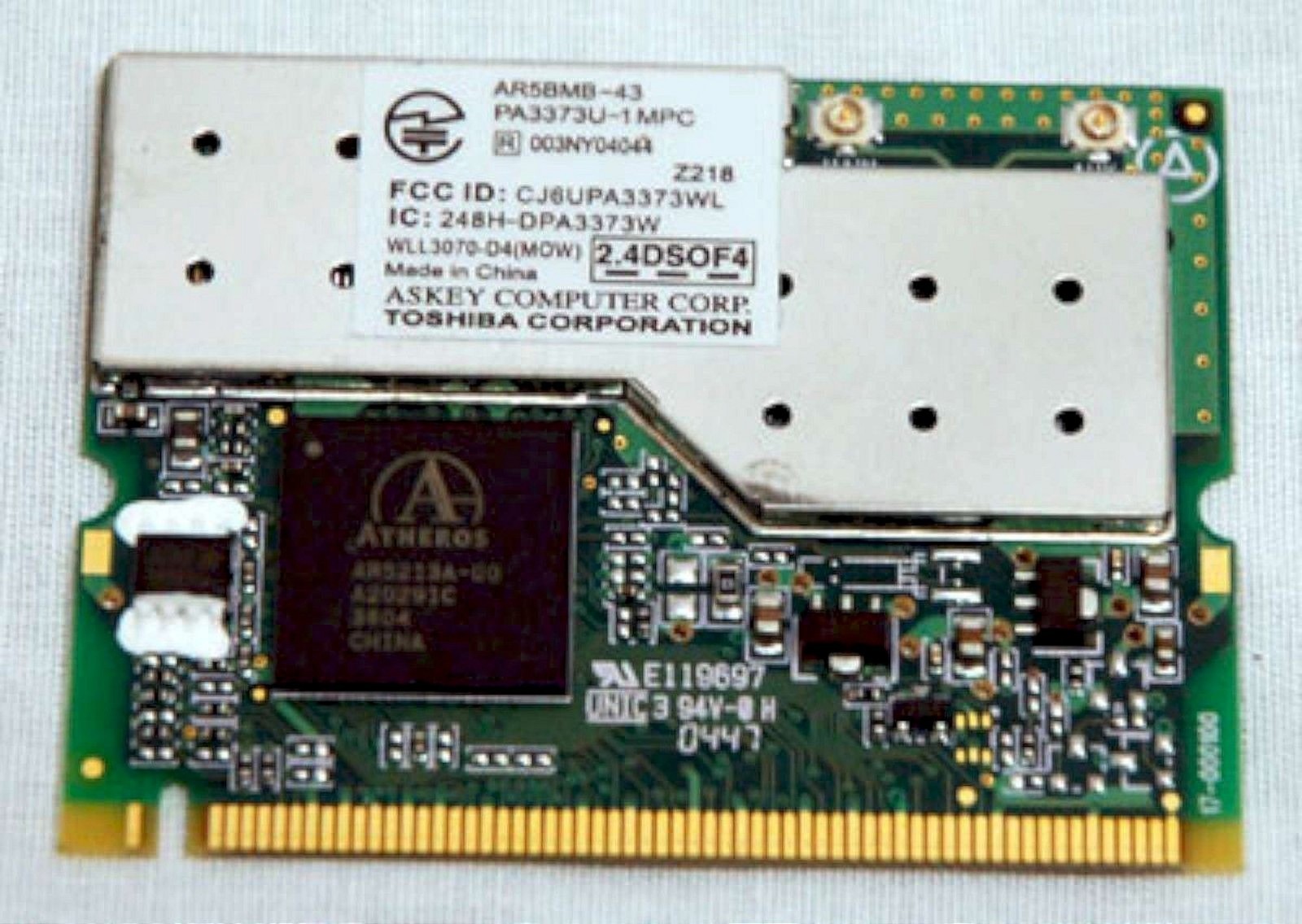 Toshiba Satellite A75 M35X Laptop WiFi WIRELESS CARD PA3373U-1MPC AR5BMB-43 A70