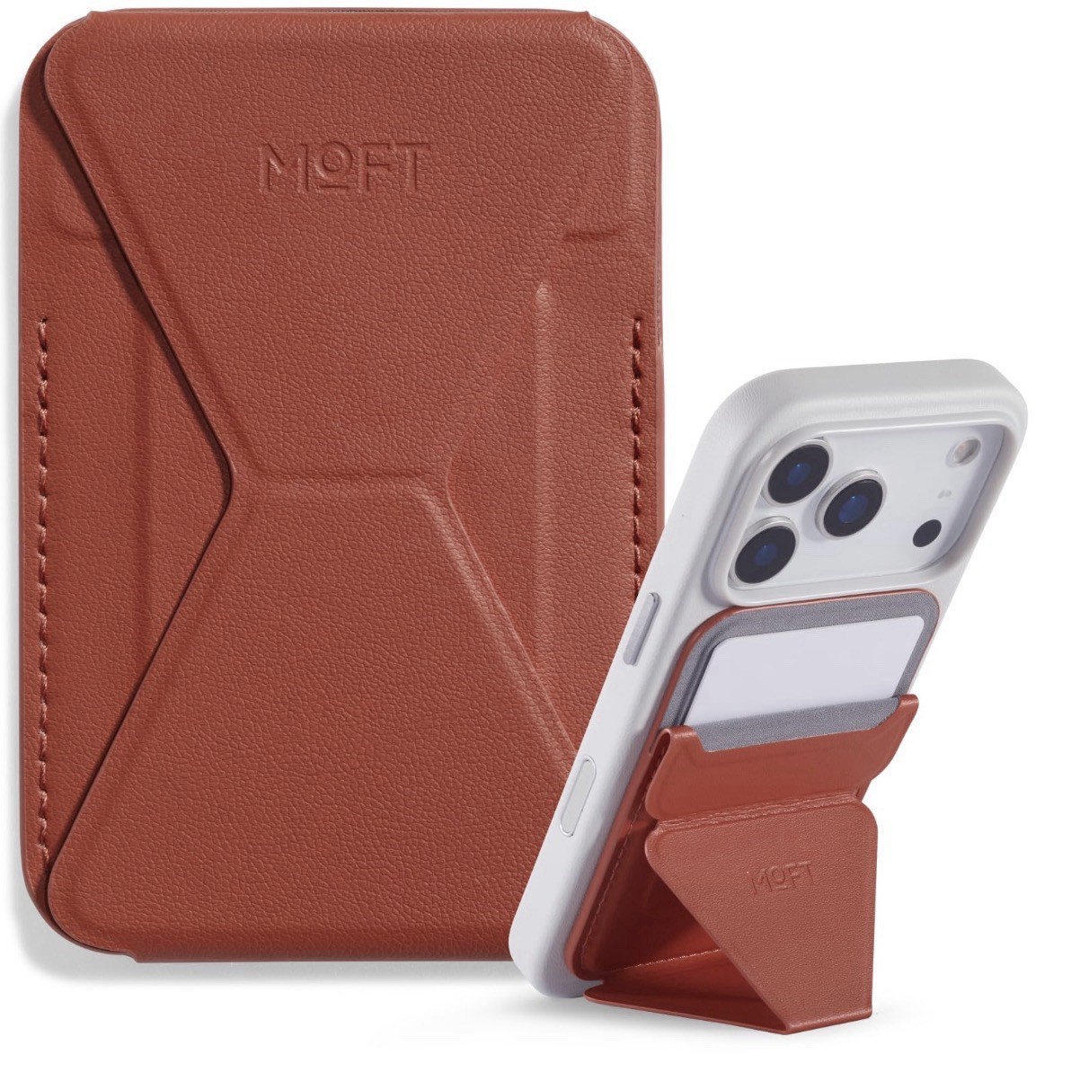 MOFT Phone Stand, Adhesive Card Holder Fits 2-3 Cards, Slim &Fast Ship Clay